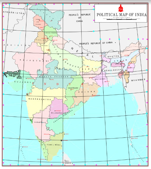 political map of india